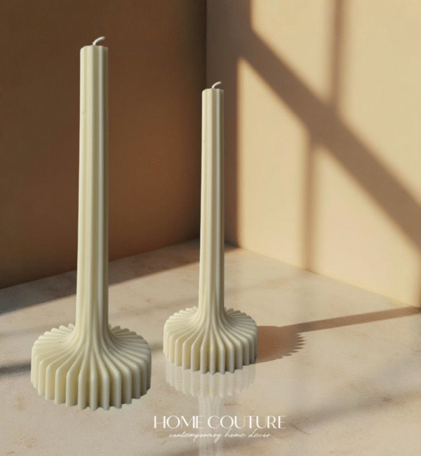 SWAN RIPPED CANDLE SET