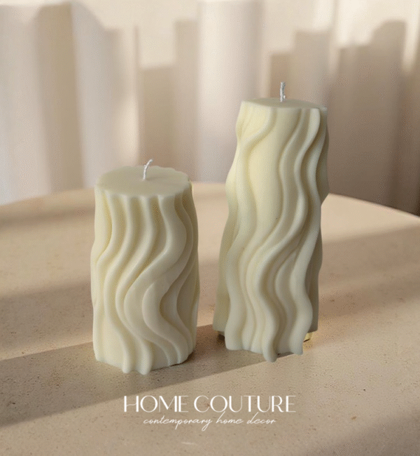 WAVE PILLAR CANDLE SET
